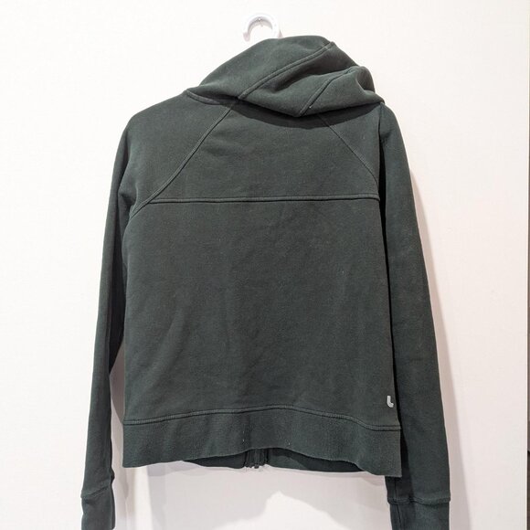 Lole Hunter Green Scuba Style Zip Up Hoodie Women's M Athleisure 24 Inch L - Picture 2 of 9